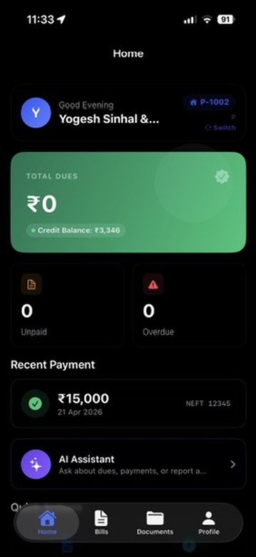Member Mode — Home Dashboard