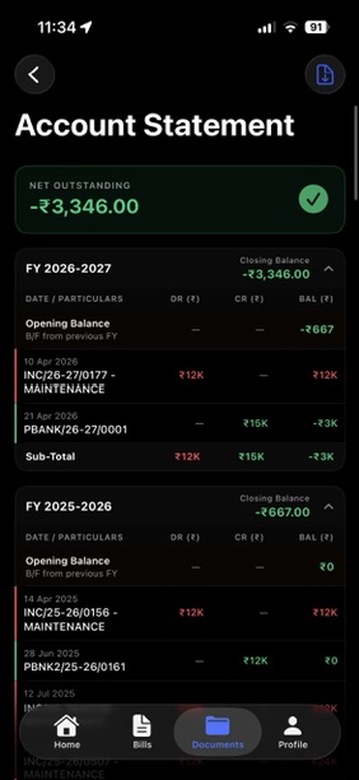 Member Mode — Account Statement